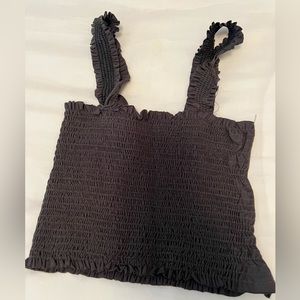 Olive green smocked tank